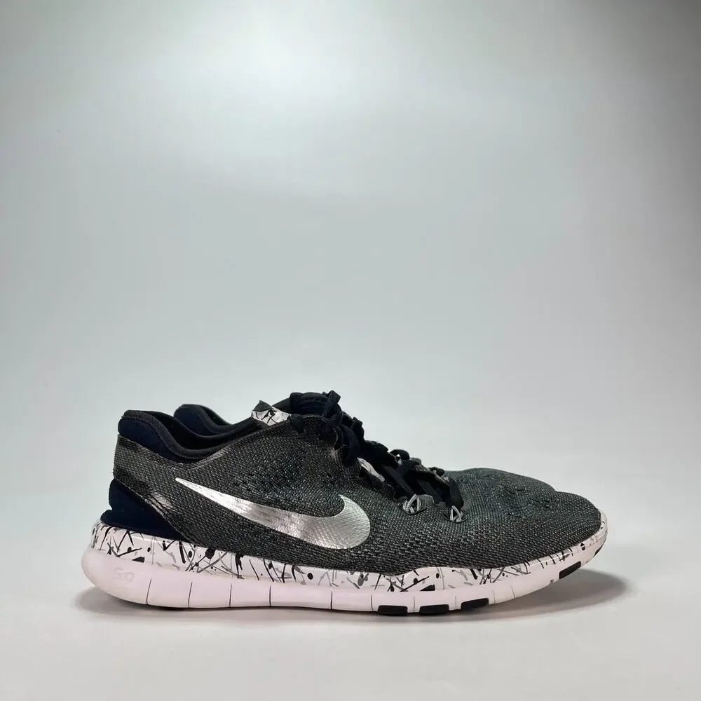 Nike Free 5.0 TR Fit 5 Black White Training Sneakers 704695-019 Women's Size 7.5